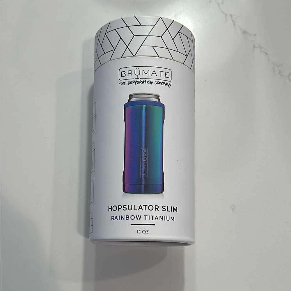 Brumate Hopsulator Slim Can Cooler - Rainbow Titanium